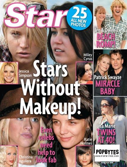 stars with makeup. star makeup. they